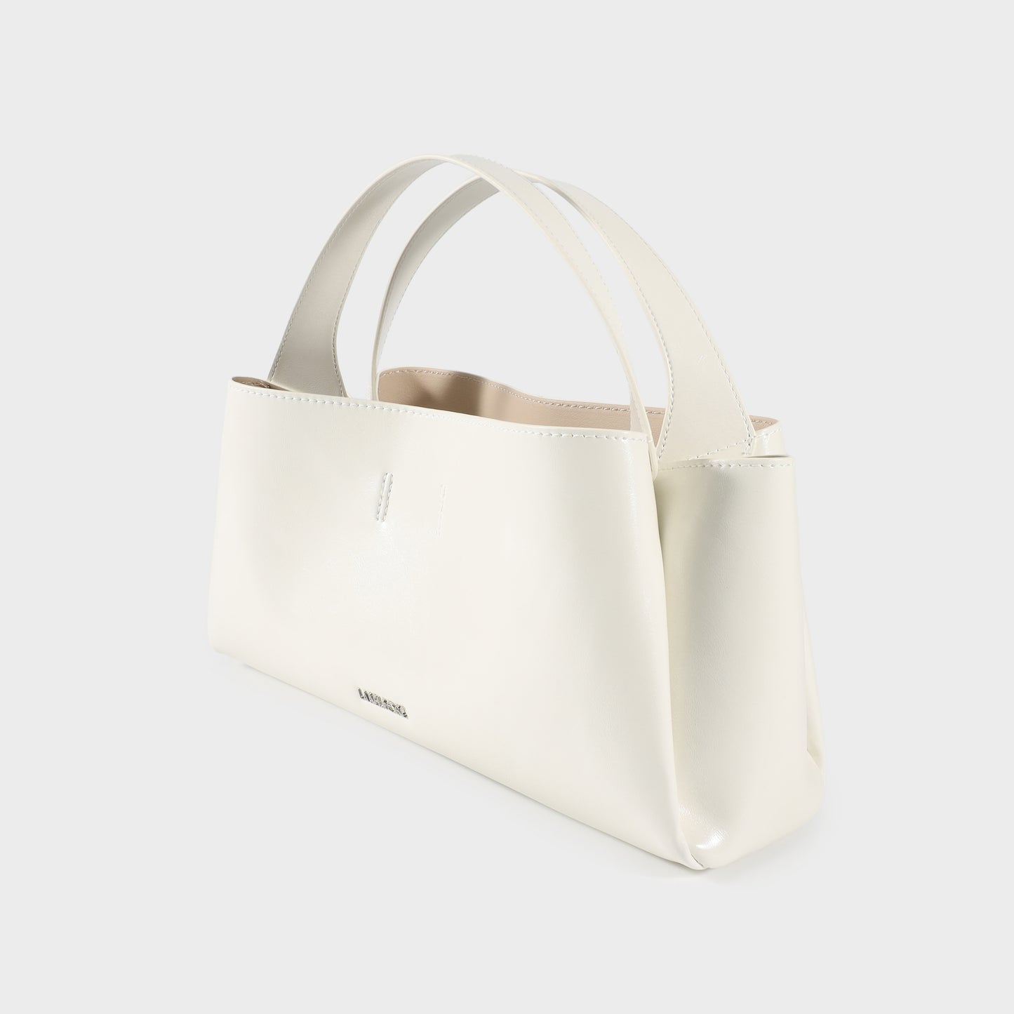 Borsa a mano IVORY SMALL - GLOSSY WHITE