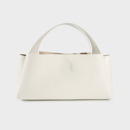 Borsa a mano IVORY SMALL - GLOSSY WHITE