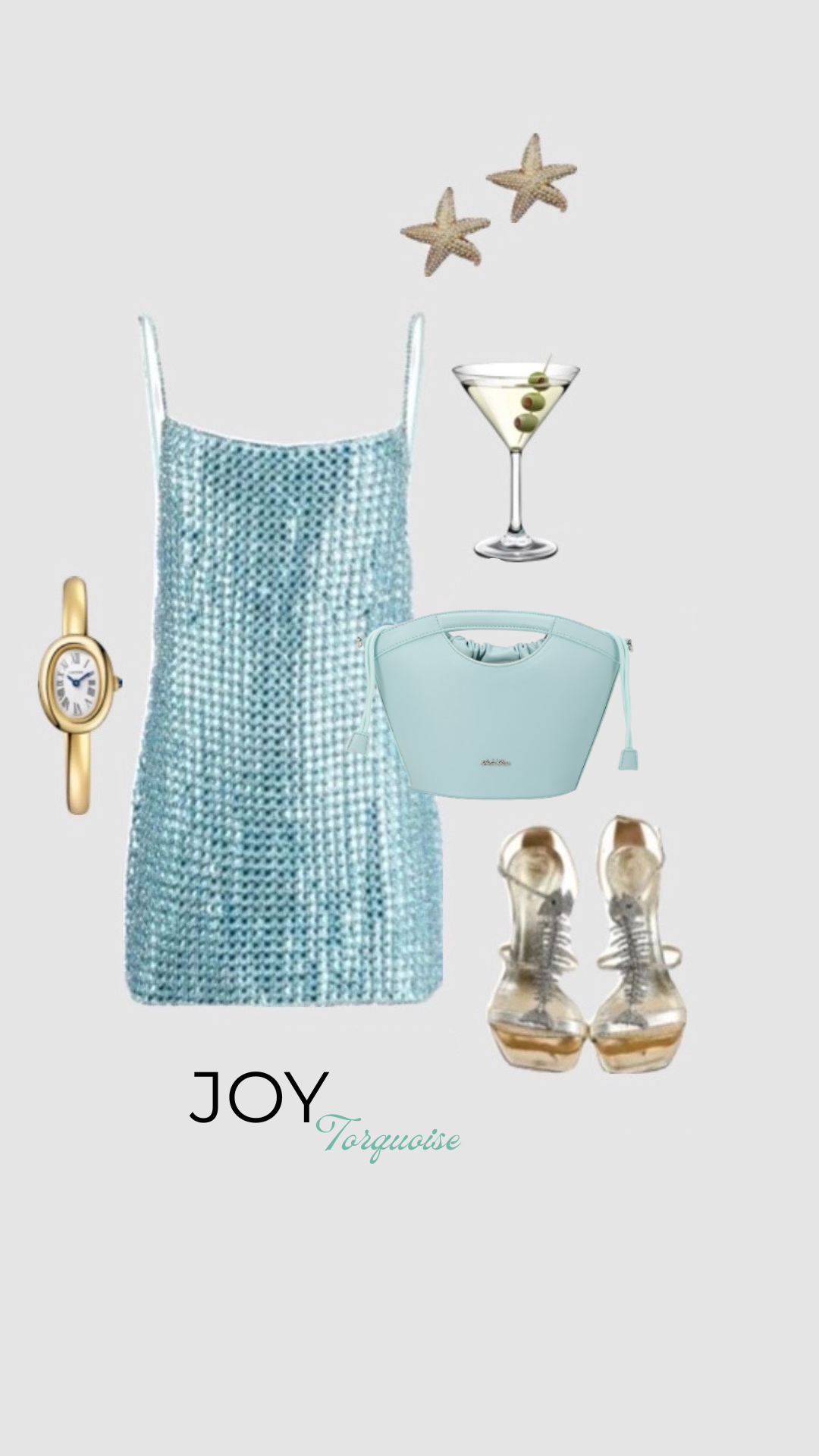 Handbag JOY - TURQUOISE