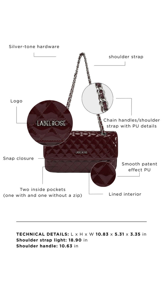 Borsa a spalla KATE BIG - BURGUNDY