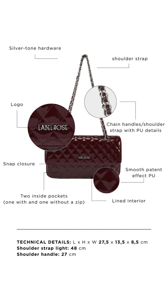 Borsa a spalla KATE BIG - BURGUNDY