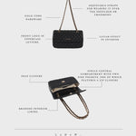 Borsa a spalla KATE BIG - BLACK GOLD
