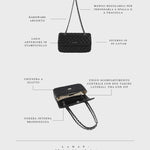 Borsa a spalla KATE BIG - BLACK SILVER