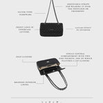 Borsa a spalla KATE BIG - BLACK SILVER