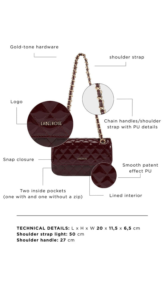 KATE SMALL shoulder bag - BURGUNDY
