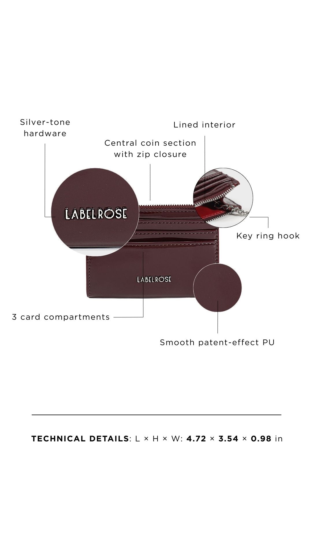 Portafoglio KATE WALLET - BURGUNDY