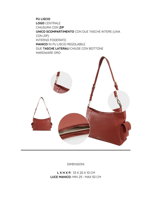 Bolso de hombro LEXI 2.0 - CASTAÑA