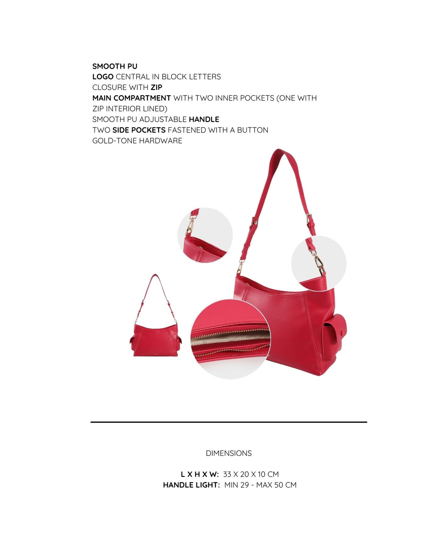 LEXI 2.0 Shoulder Bag -CHERRY