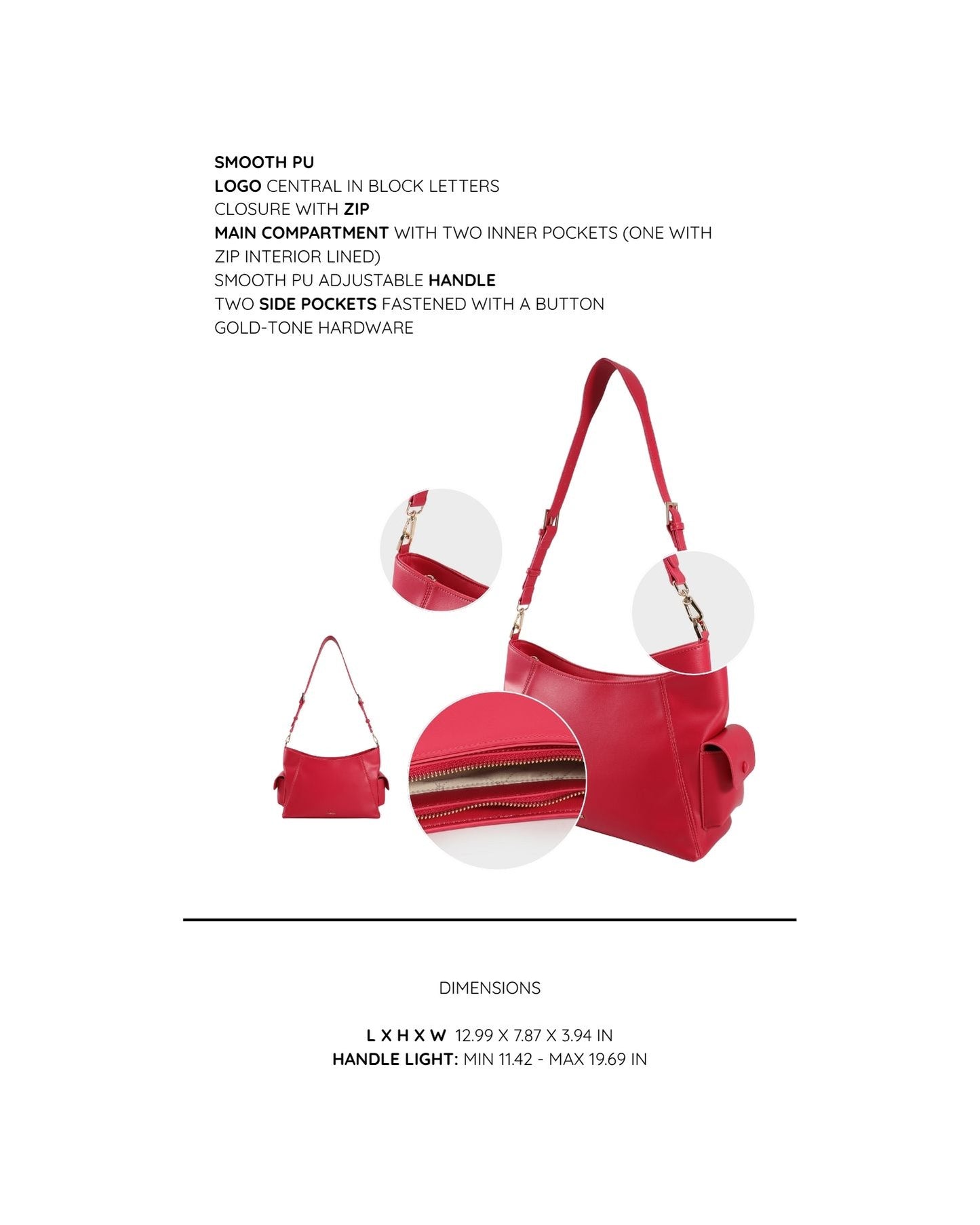 LEXI 2.0 Shoulder Bag -CHERRY