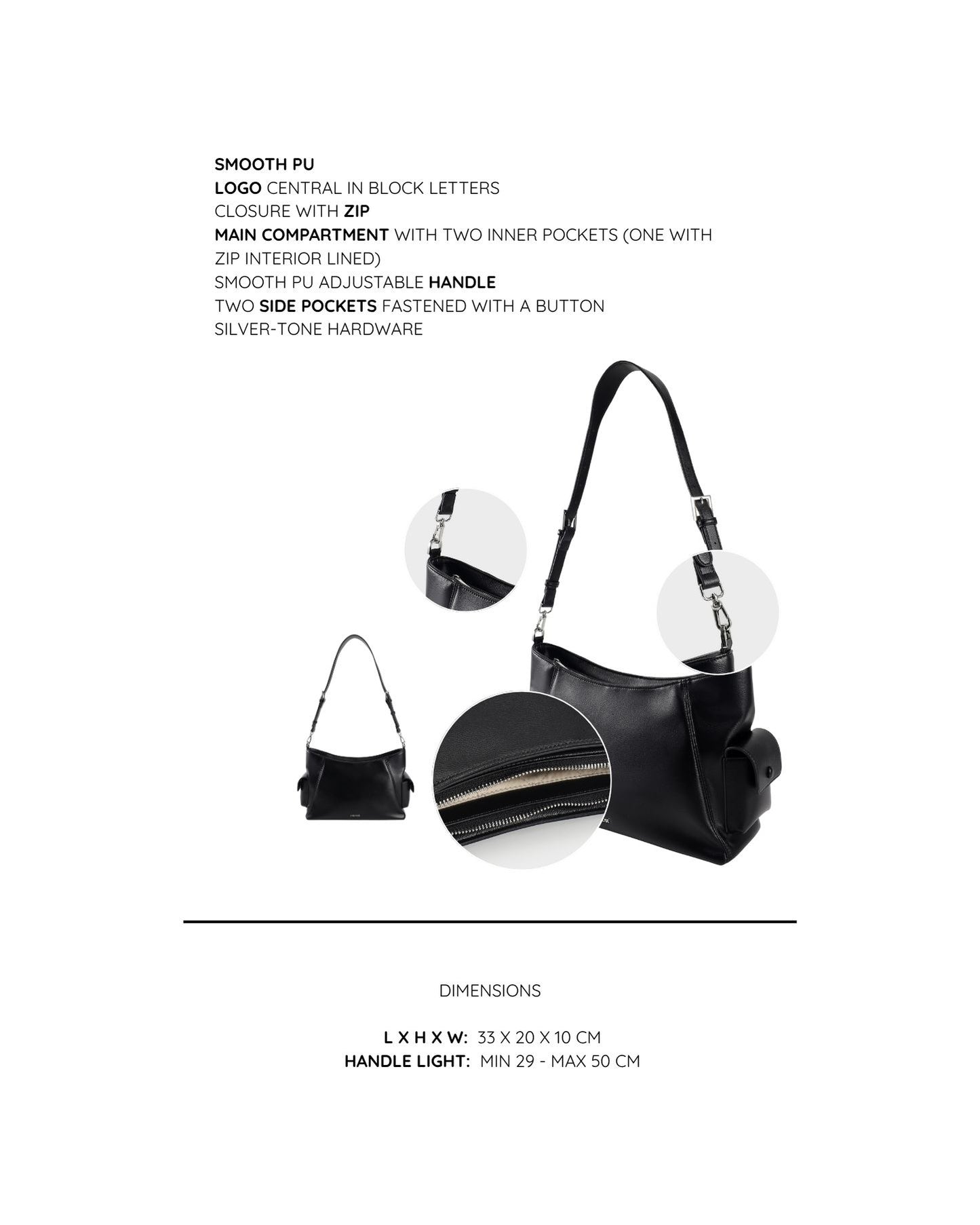 Borsa a spalla LEXI 2.0 -BLACK