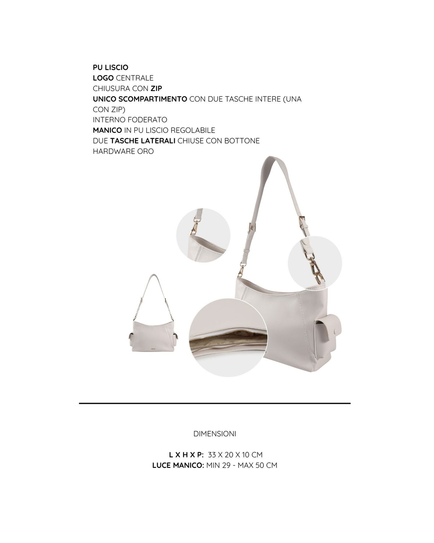 Borsa a spalla LEXI 2.0 - WHITE