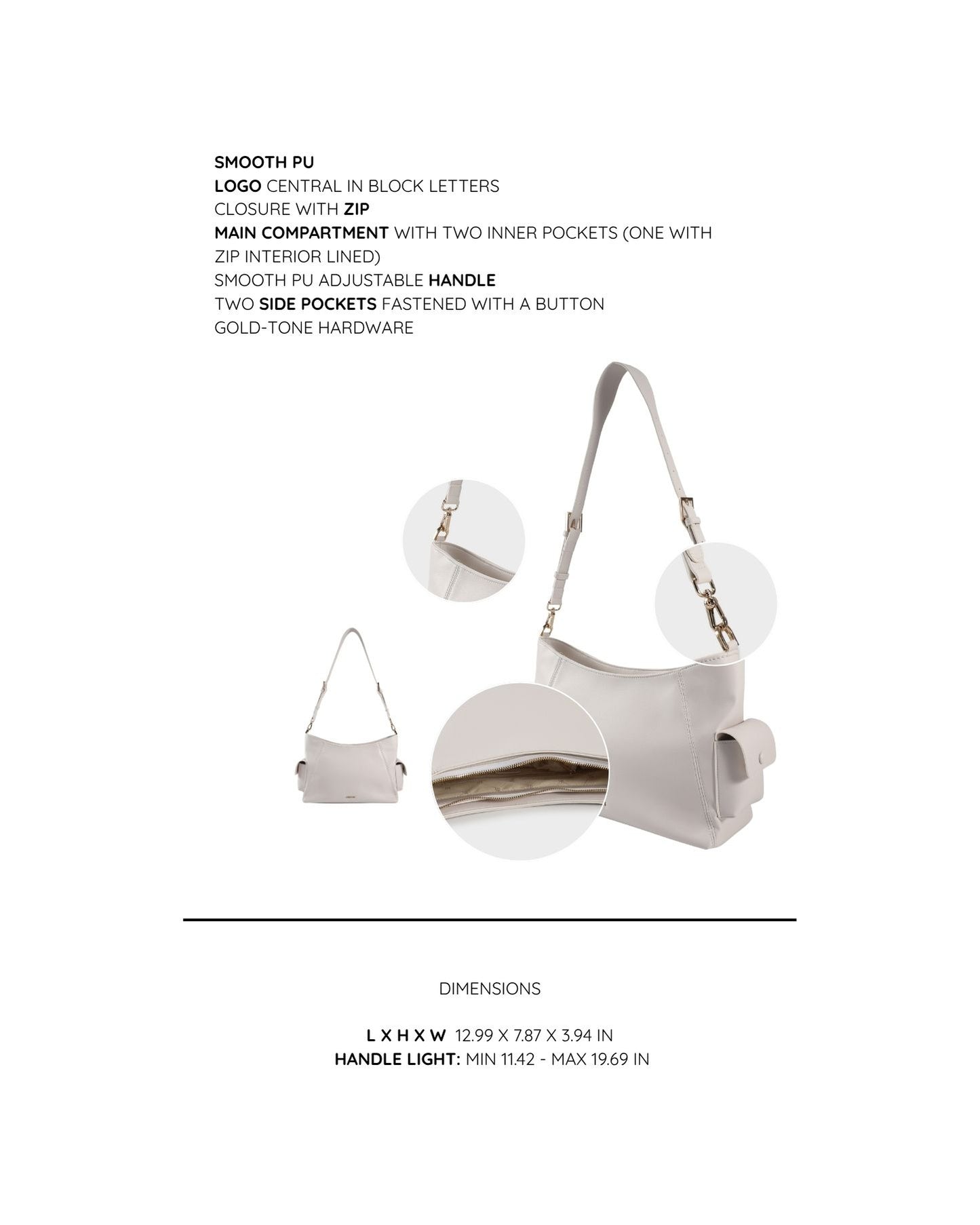 Borsa a spalla LEXI 2.0 - WHITE