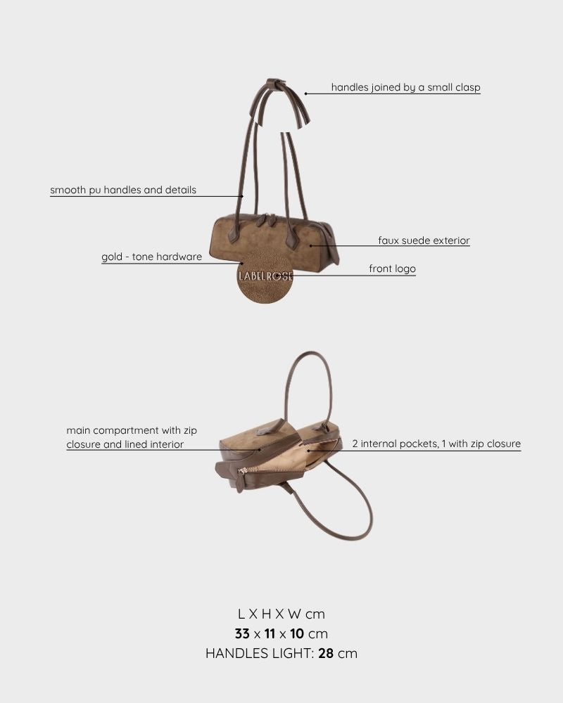 Bolso de hombro LE NUITE - ALMOND TAUPE