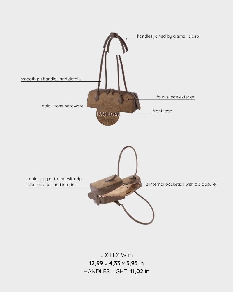 Bolso de hombro LE NUITE - ALMOND TAUPE