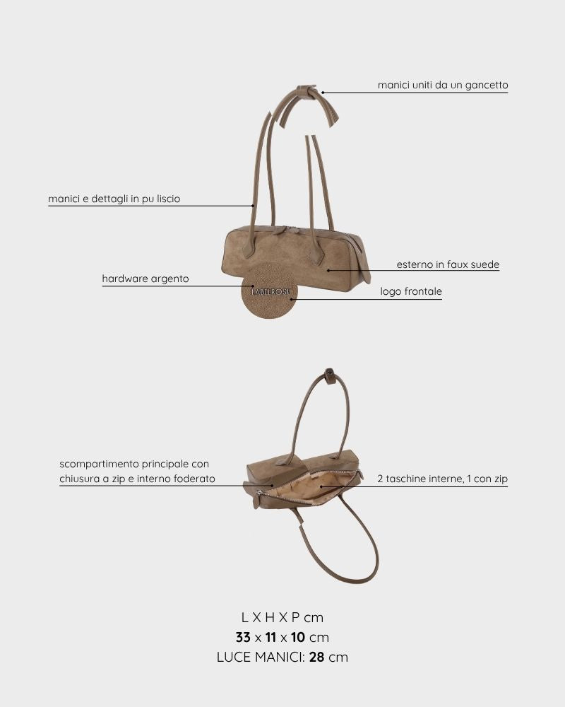 Bolso de hombro LE NUITE - COCKER MARRÓN CLARO