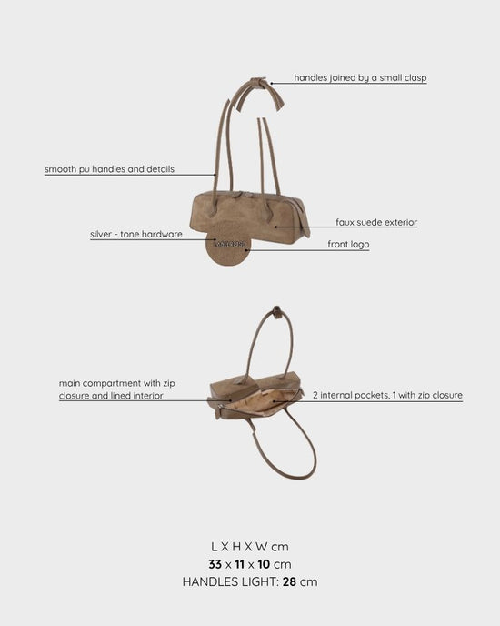 Borsa a spalla LE NUITE - COCKER LIGHT BROWN