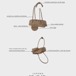 Bolso de hombro LE NUITE - COCKER MARRÓN CLARO
