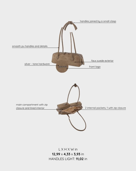 Borsa a spalla LE NUITE - COCKER LIGHT BROWN