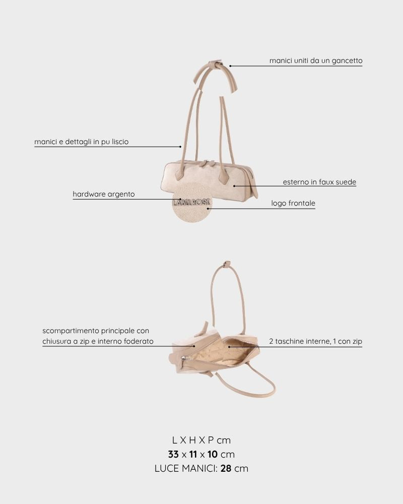 Bolso de hombro LE NUITE - BEIGE BISCUIT
