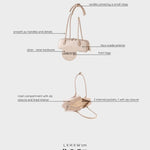 Bolso de hombro LE NUITE - BEIGE BISCUIT