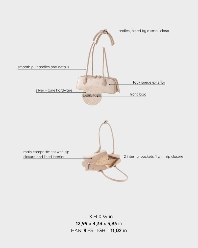 Bolso de hombro LE NUITE - BEIGE BISCUIT