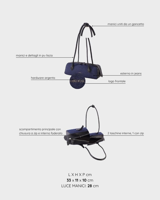 Borsa a spalla LE PETITE JEANS - CITYWALK DENIM BLACK