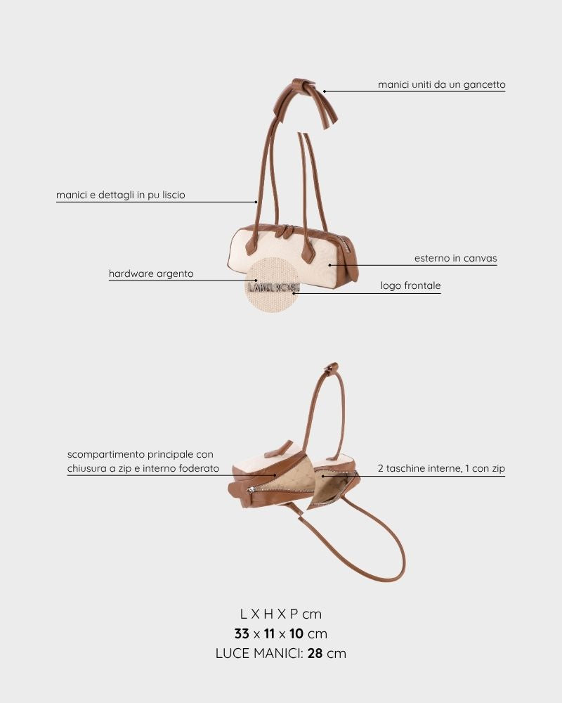 Borsa a spalla LE PETITE - VANILLA BROWN