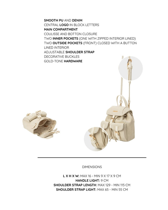 Borsa a tracolla LIBBY - CREAM