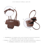 Borsa a spalla LONGUETTE- AMBER BROWN