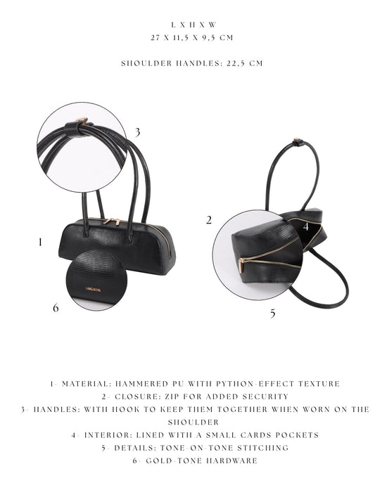 LONGUETTE Shoulder Bag - BLACK GOLD