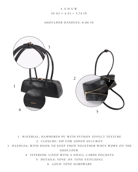 LONGUETTE Shoulder Bag - BLACK GOLD