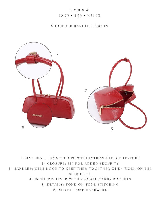 Shoulder bag LONGUETTE- RED