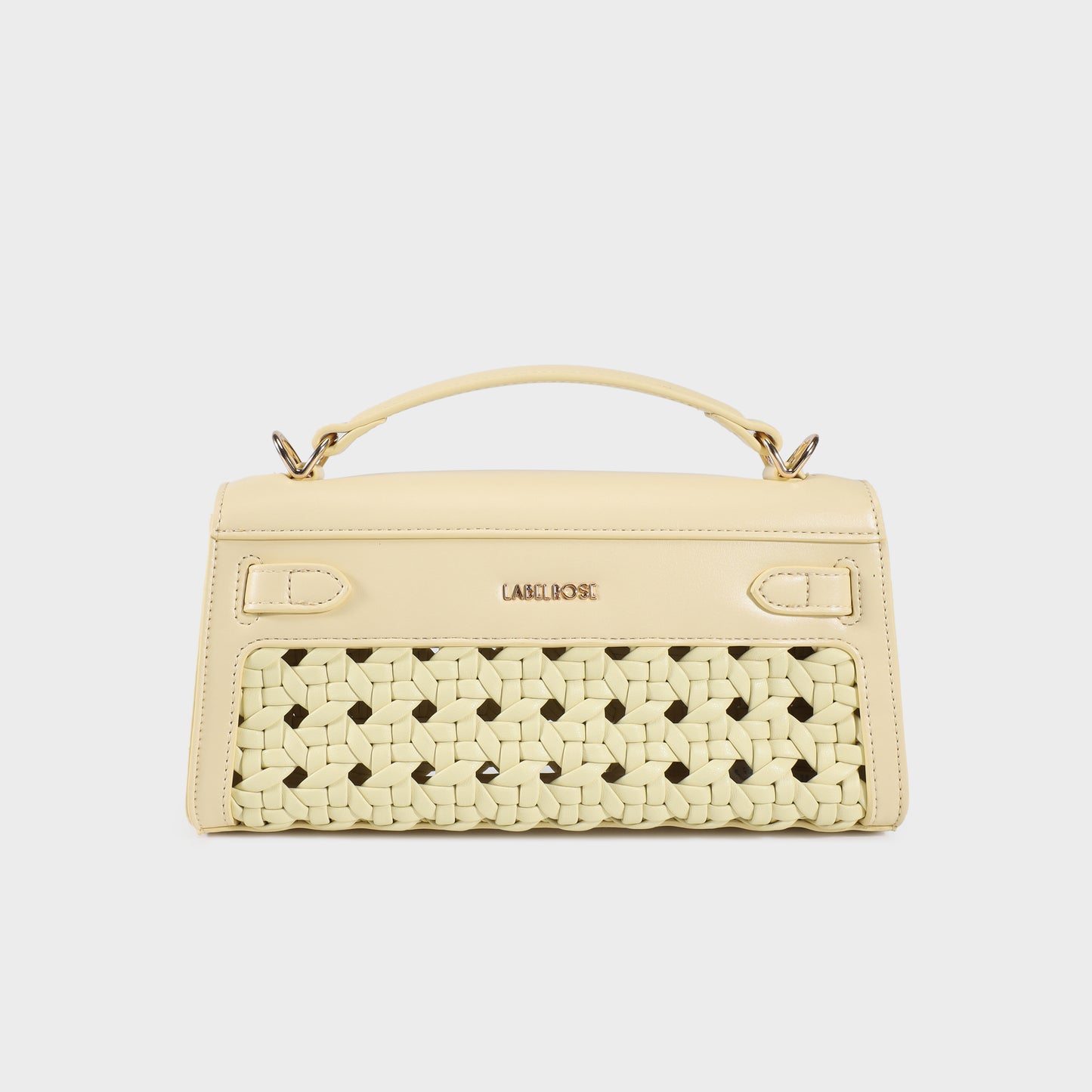 Borsa a mano FRANCESCA INTRECCIATA - SOFT YELLOW