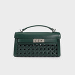 Borsa a mano FRANCESCA INTRECCIATA - FOREST GREEN