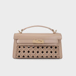 Borsa a mano FRANCESCA INTRECCIATA - TAUPE