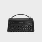 Borsa a mano FRANCESCA INTRECCIATA - JET BLACK SILVER
