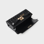 Borsa a mano FRANCESCA INTRECCIATA - JET BLACK GOLD