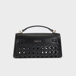 Borsa a mano FRANCESCA INTRECCIATA - JET BLACK GOLD