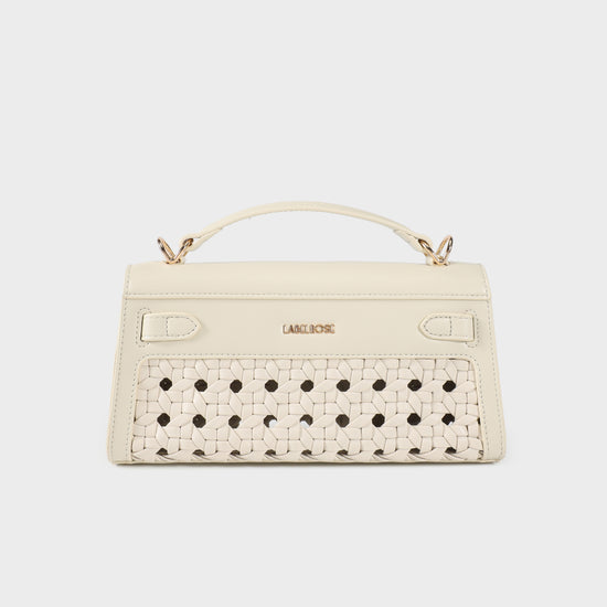 Borsa a mano FRANCESCA INTRECCIATA - CREAM