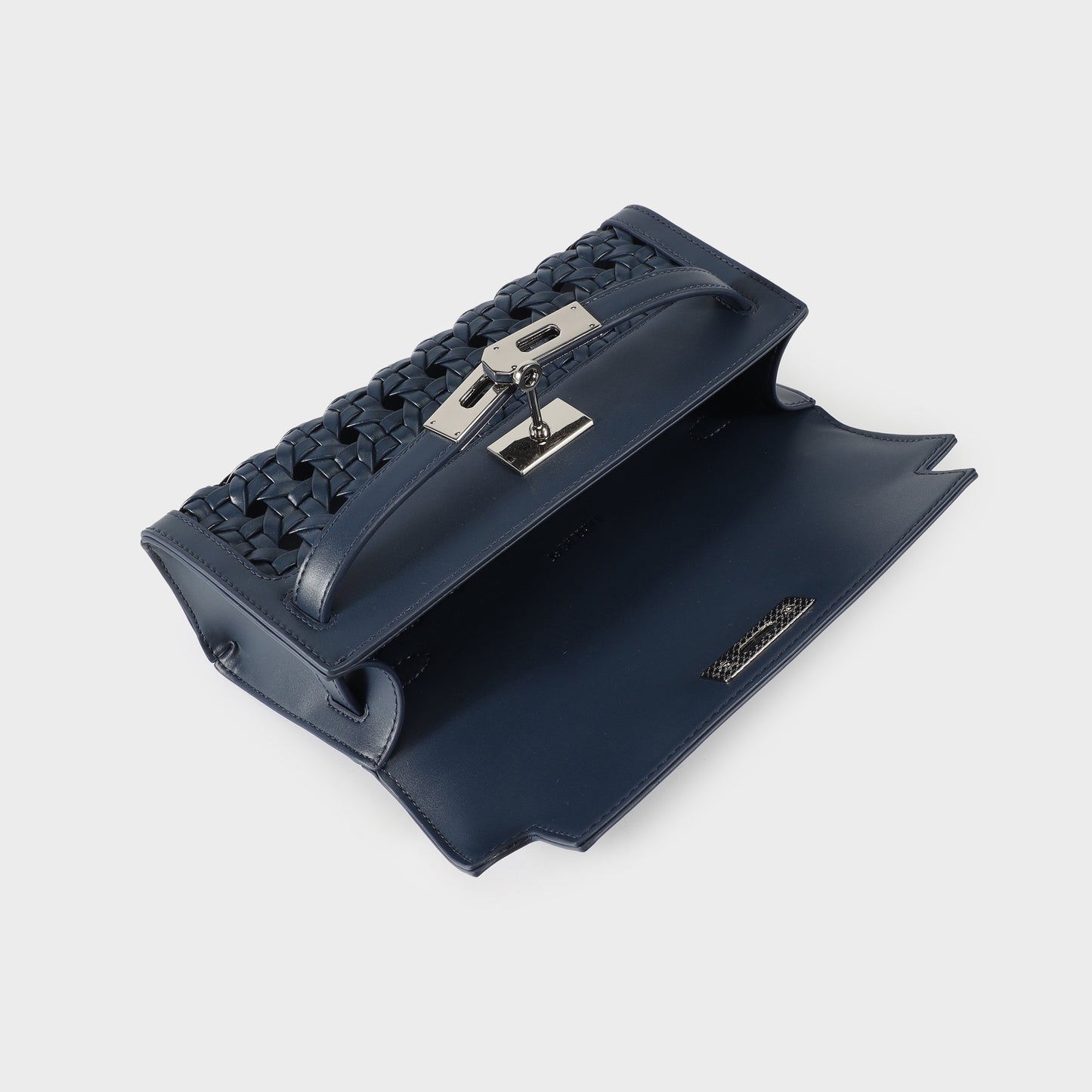 Borsa a mano FRANCESCA INTRECCIATA - BLUE NAVY