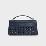 Borsa a mano FRANCESCA INTRECCIATA - BLUE NAVY