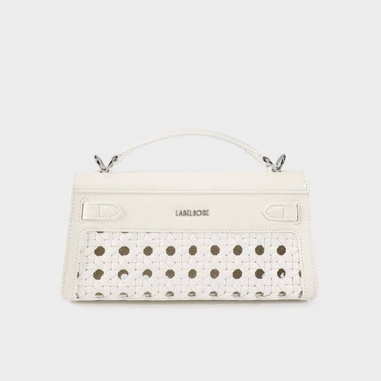 Borsa a mano FRANCESCA INTRECCIATA - WHITE