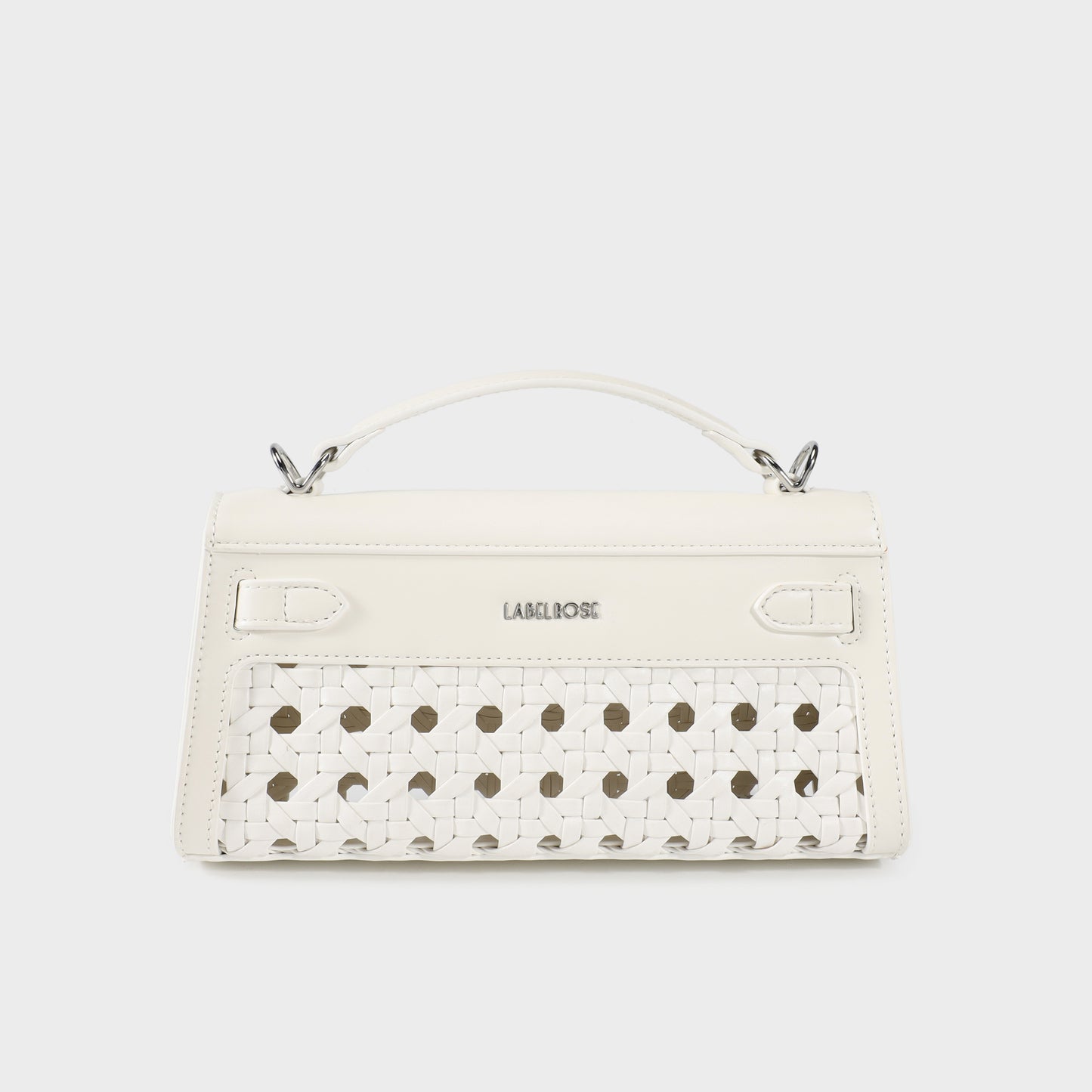 Borsa a mano FRANCESCA INTRECCIATA - WHITE