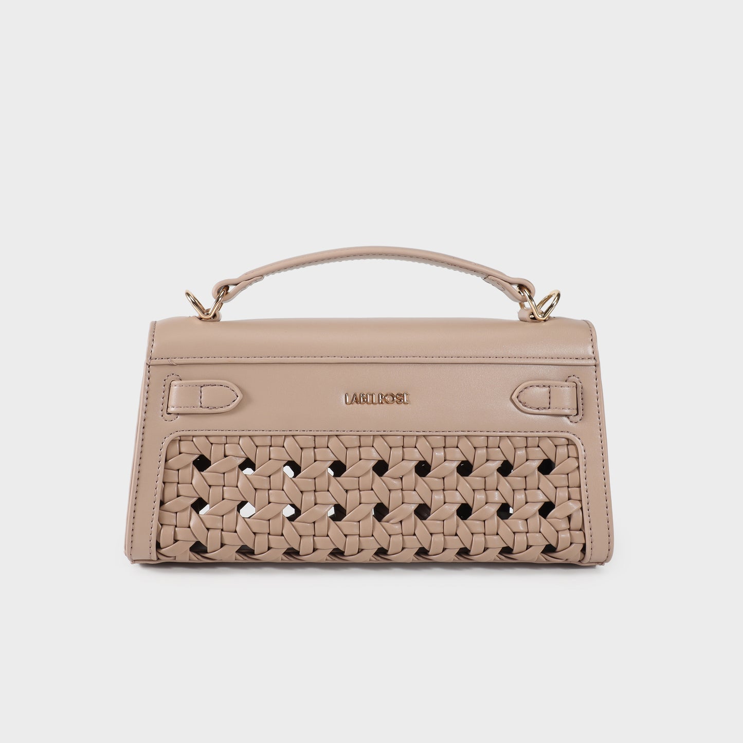Borsa a mano FRANCESCA INTRECCIATA - TAUPE