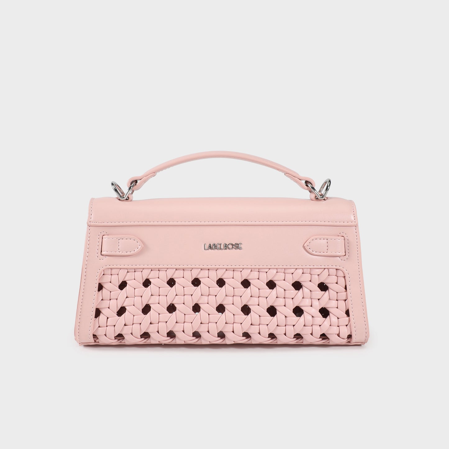 Borsa a mano FRANCESCA INTRECCIATA - ROSE