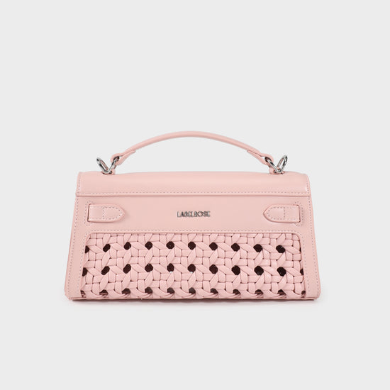 Borsa a mano FRANCESCA INTRECCIATA - ROSE