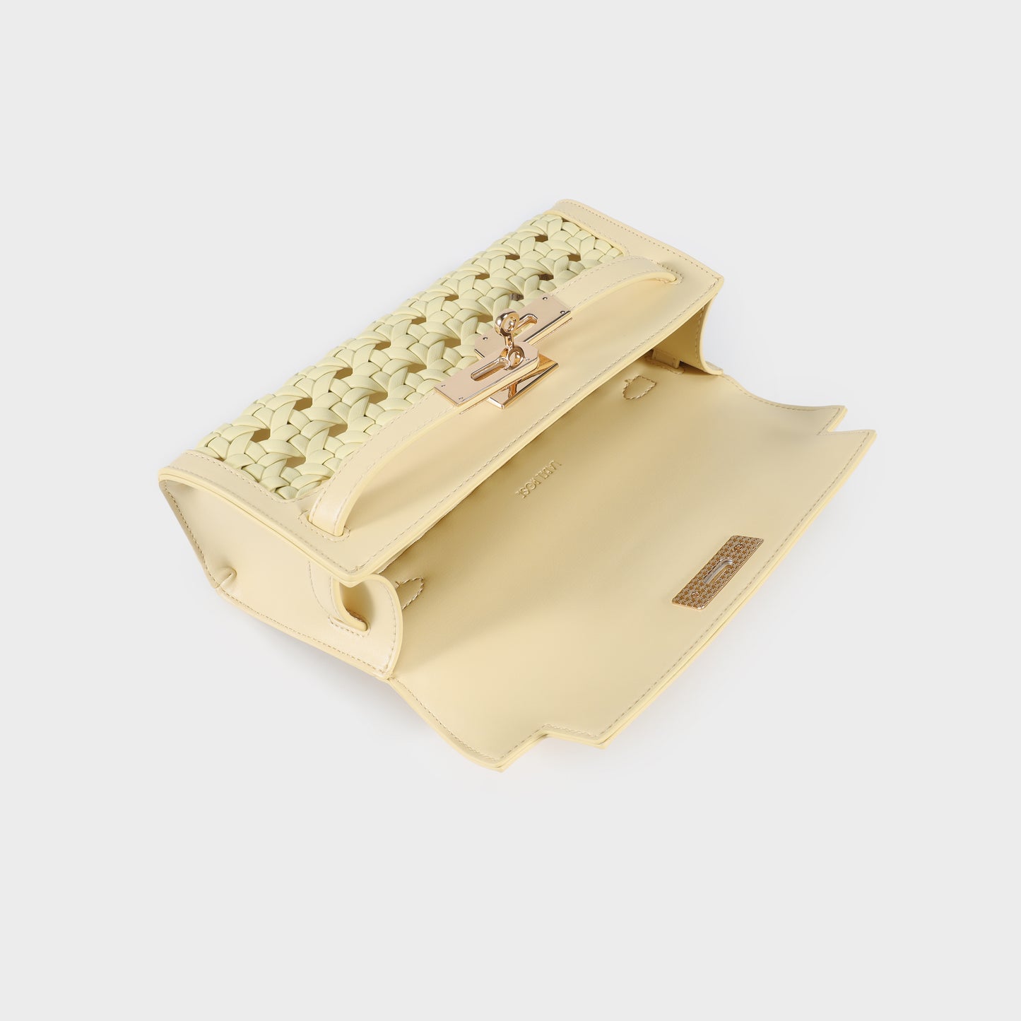Borsa a mano FRANCESCA INTRECCIATA - SOFT YELLOW