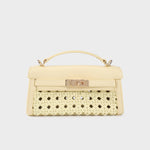 Borsa a mano FRANCESCA INTRECCIATA - SOFT YELLOW