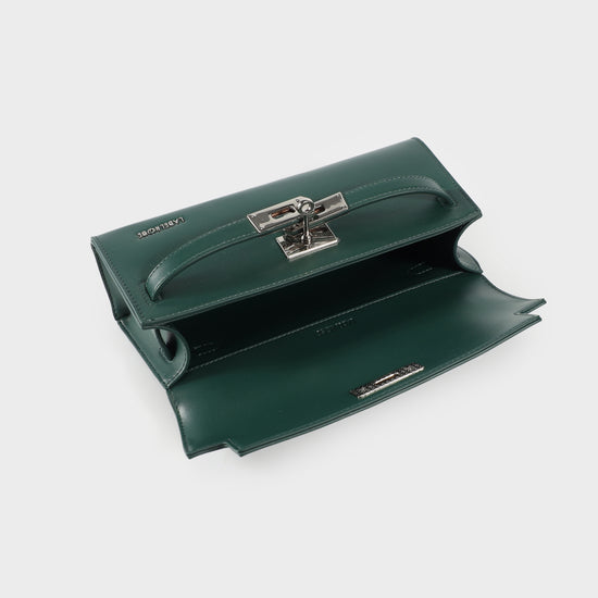 Borsa a mano FRANCESCA - FOREST GREEN