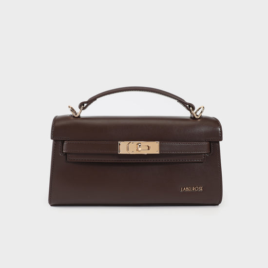 Borsa a mano FRANCESCA - CHOCOLATE